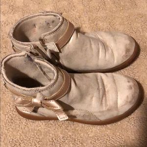 Girls Ugg gold booties